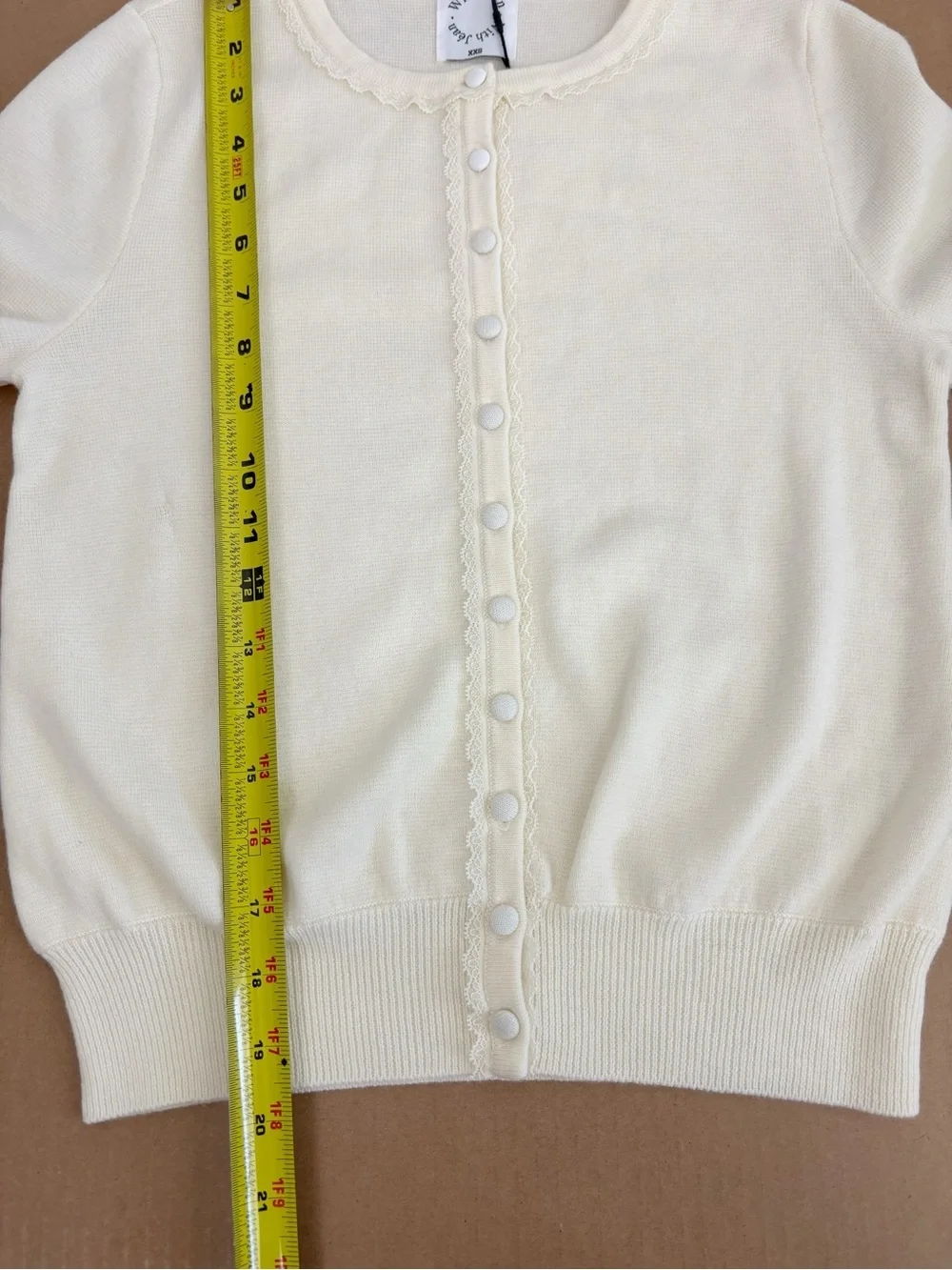 With Jean Poppy Top in Cream Size XXS